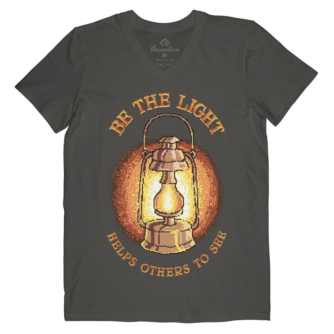 Be The Light Mens V-Neck T-Shirt Retro B886