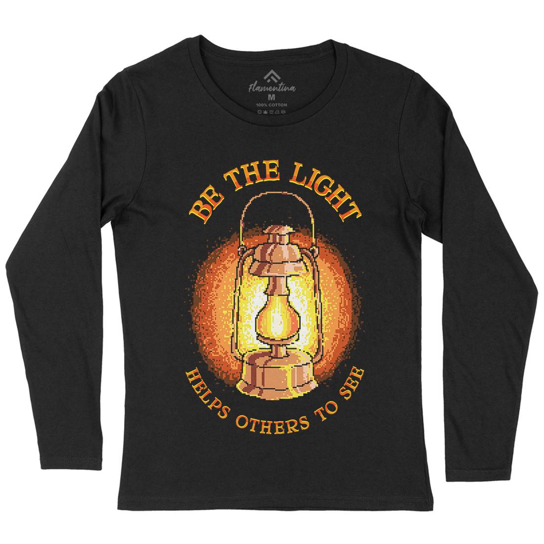 Be The Light Womens Long Sleeve T-Shirt Retro B886