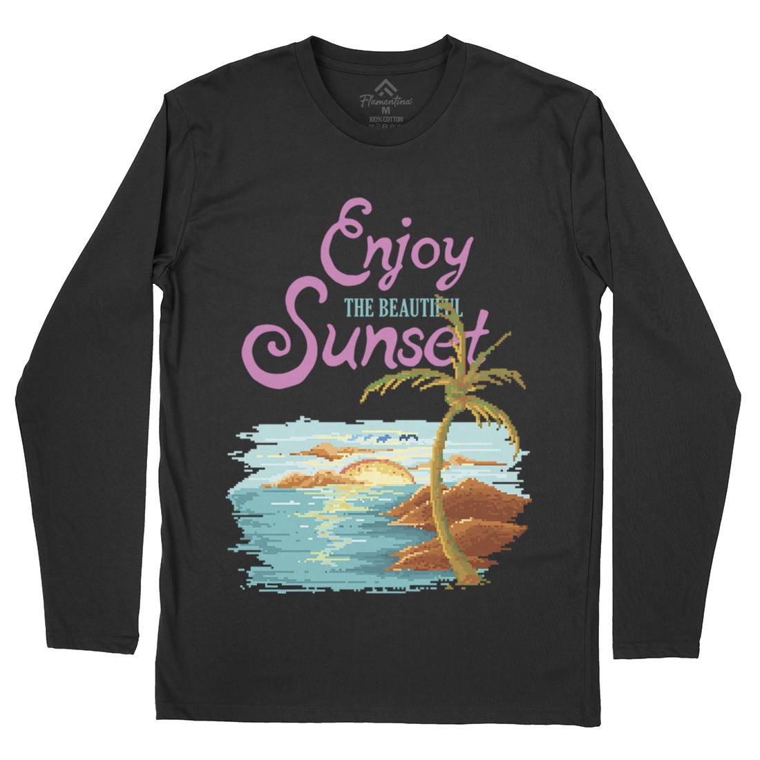 Beautiful Sunset Mens Long Sleeve T-Shirt Nature B887