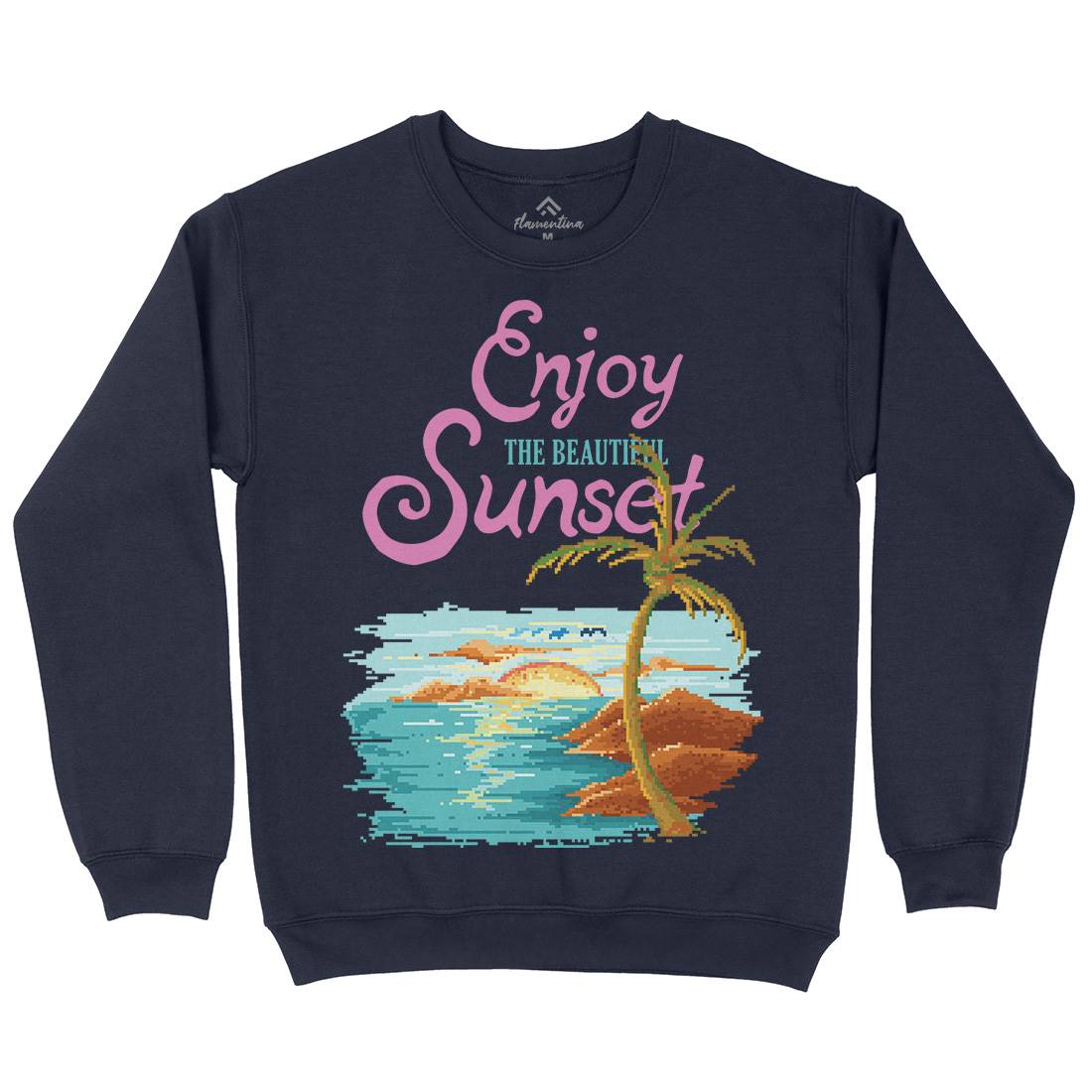 Beautiful Sunset Mens Crew Neck Sweatshirt Nature B887