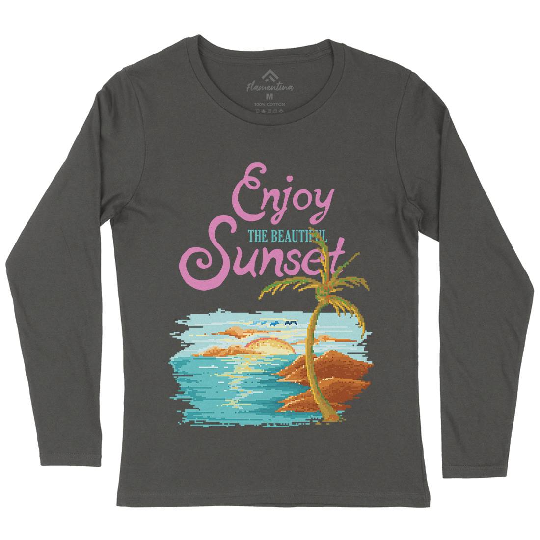 Beautiful Sunset Womens Long Sleeve T-Shirt Nature B887