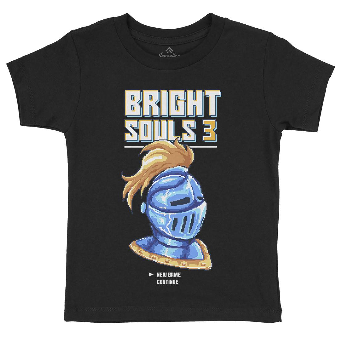Bright Souls Knight Kids Crew Neck T-Shirt Retro B888
