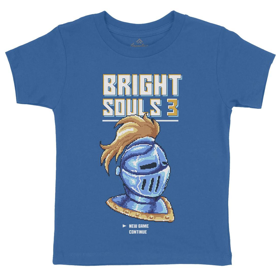 Bright Souls Knight Kids Crew Neck T-Shirt Retro B888