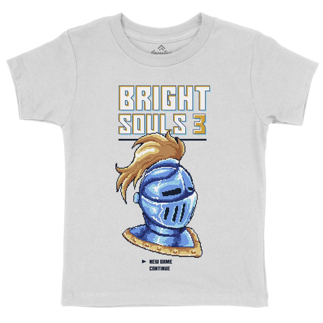 Bright Souls Knight Kids Organic Crew Neck T-Shirt Retro B888