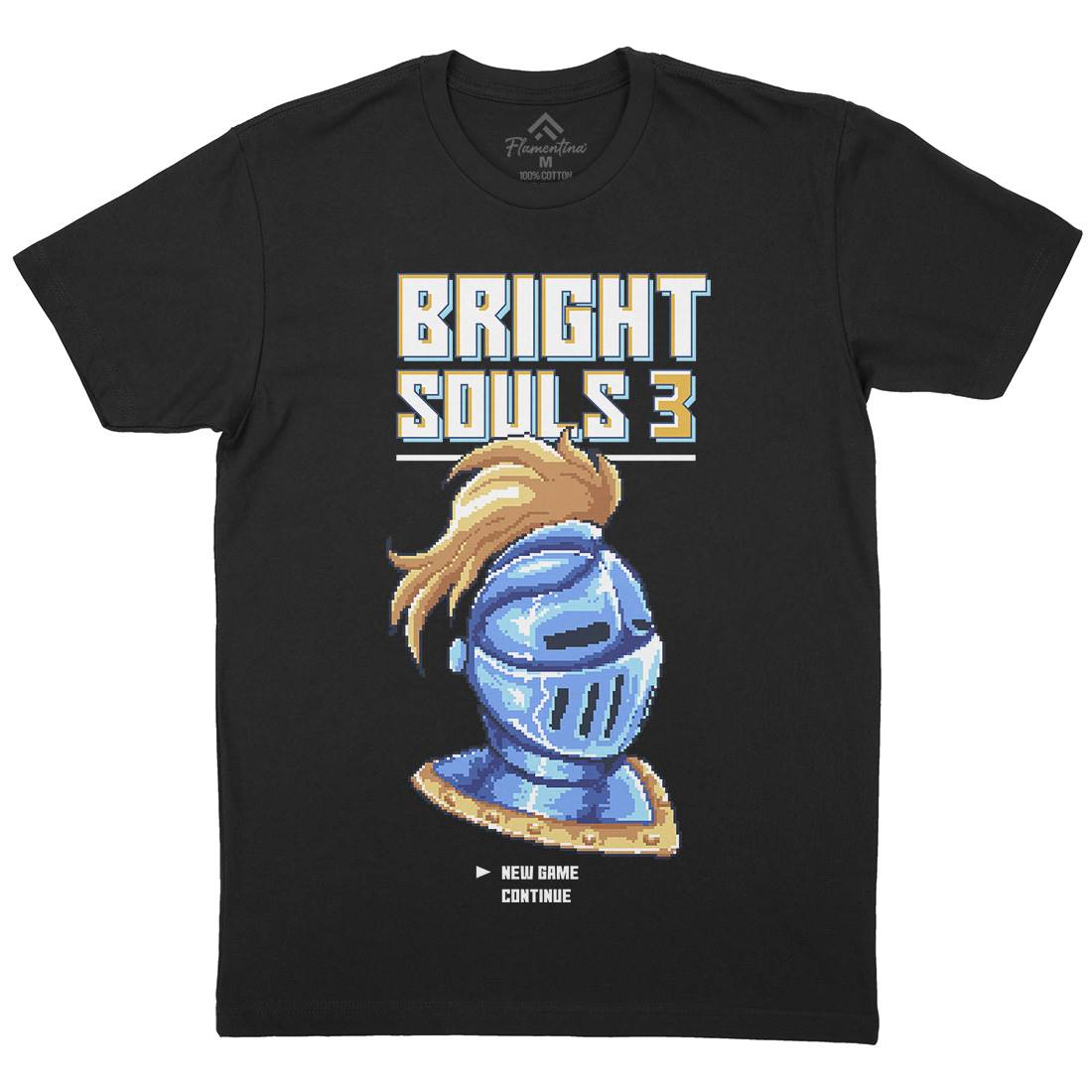 Bright Souls Knight Mens Crew Neck T-Shirt Retro B888