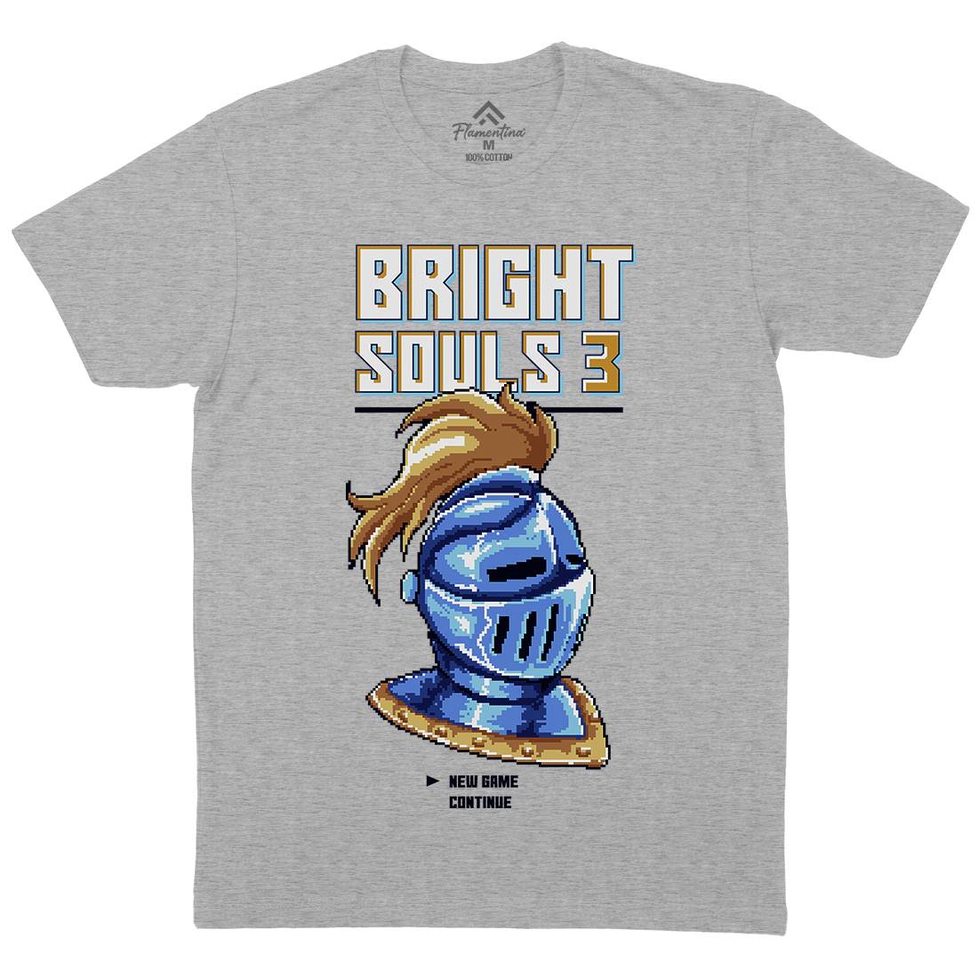 Bright Souls Knight Mens Organic Crew Neck T-Shirt Retro B888