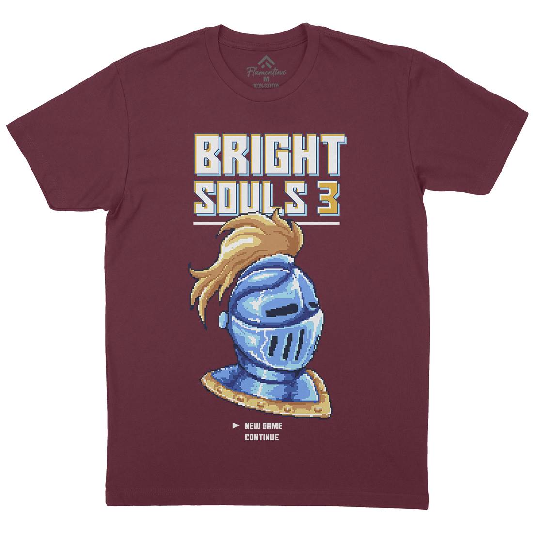 Bright Souls Knight Mens Organic Crew Neck T-Shirt Retro B888