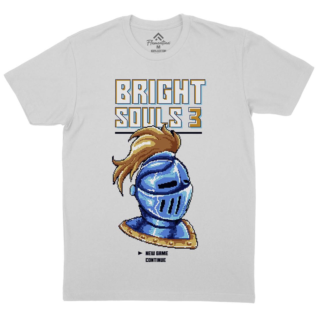 Bright Souls Knight Mens Crew Neck T-Shirt Retro B888