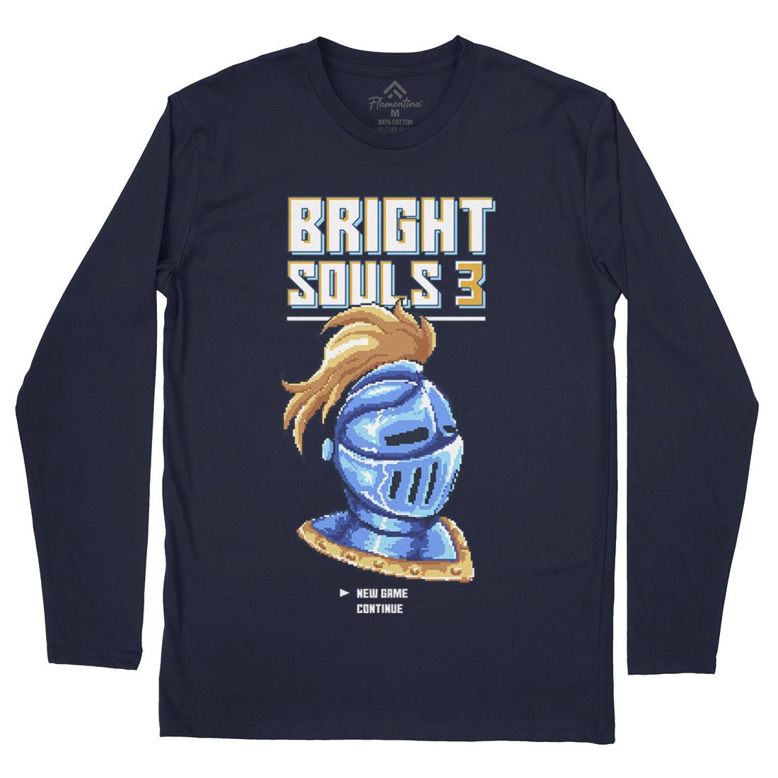 Bright Souls Knight Mens Long Sleeve T-Shirt Retro B888