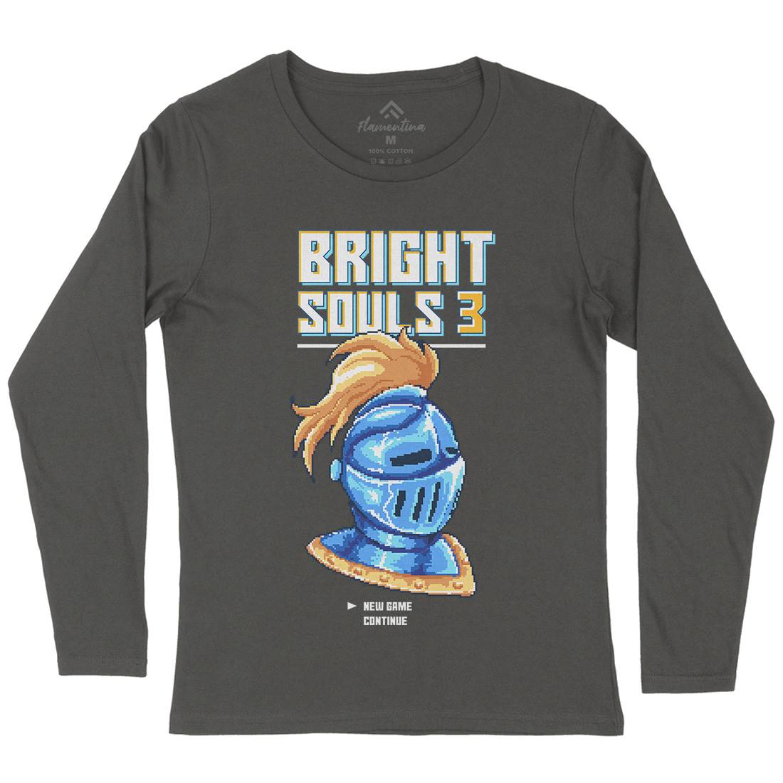 Bright Souls Knight Womens Long Sleeve T-Shirt Retro B888