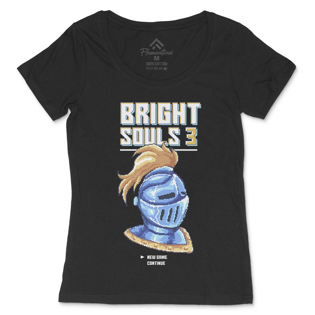 Bright Souls Knight Womens Scoop Neck T-Shirt Retro B888