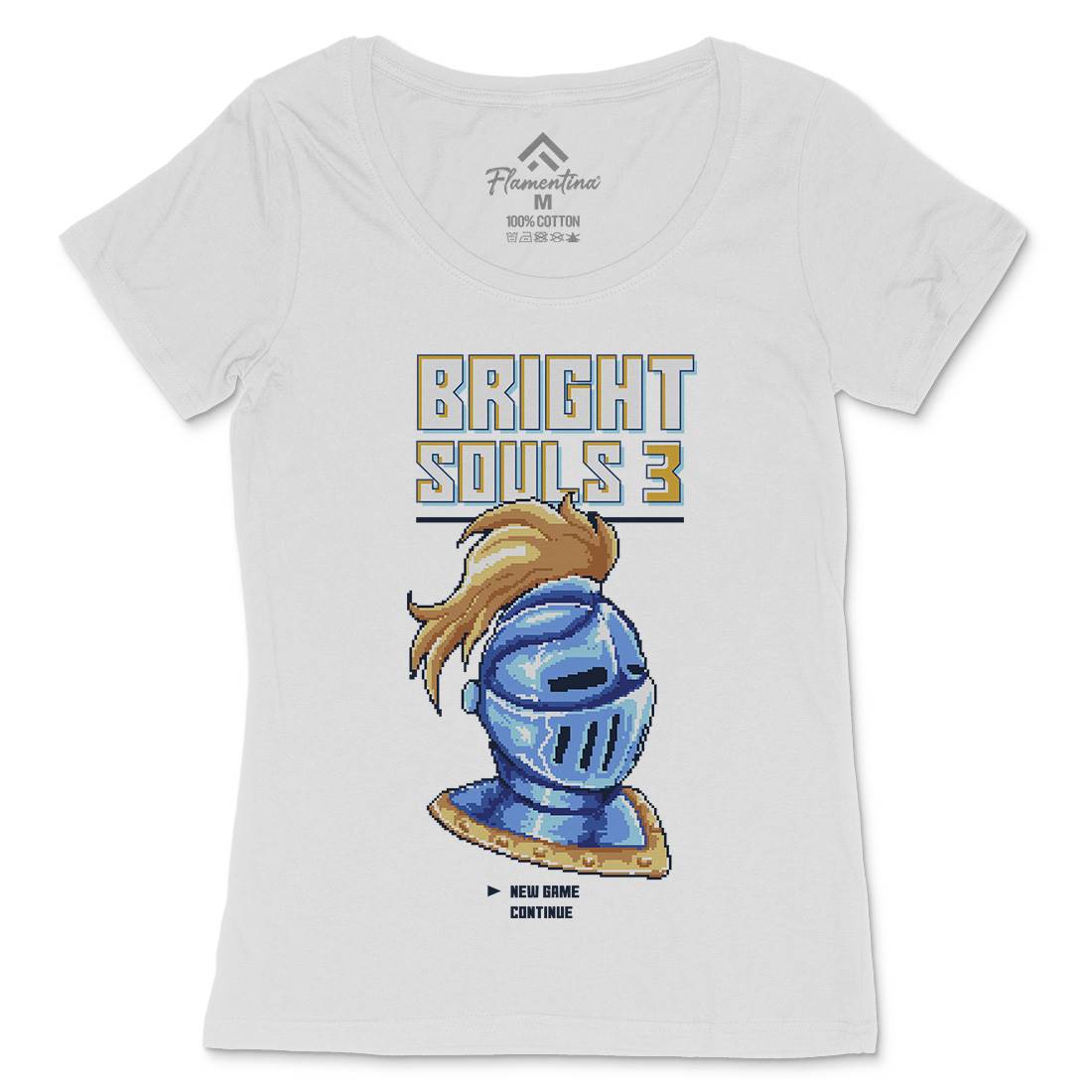 Bright Souls Knight Womens Scoop Neck T-Shirt Retro B888