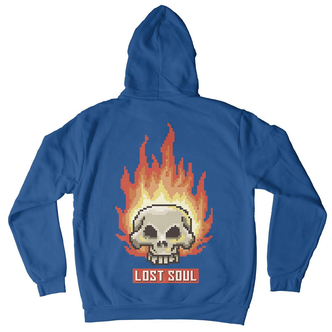 Burning Skull Lost Soul Mens Hoodie With Pocket Retro B889