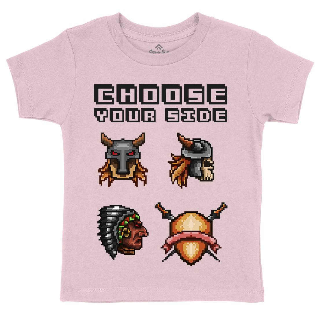 Choose Your Side Kids Crew Neck T-Shirt Geek B890