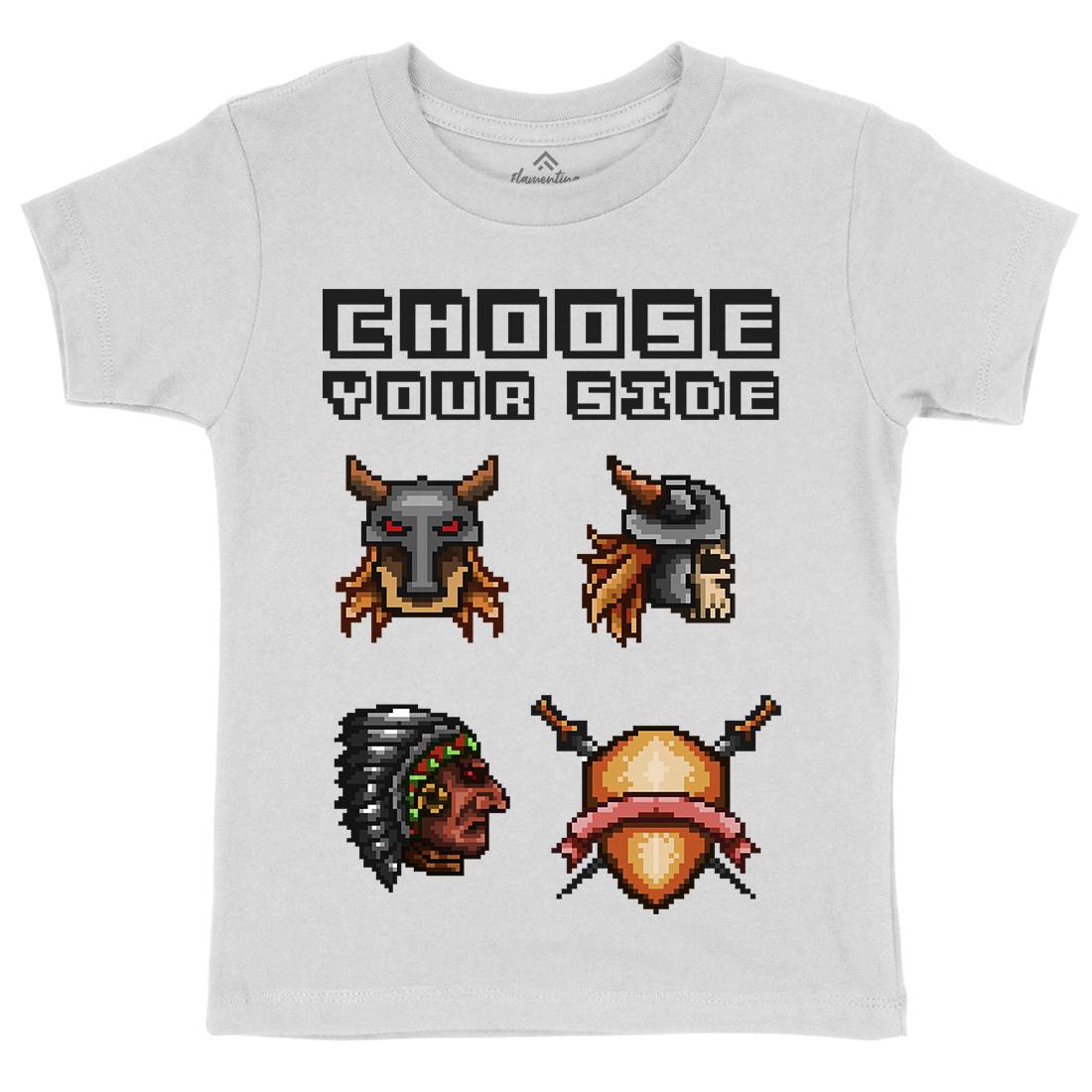 Choose Your Side Kids Crew Neck T-Shirt Geek B890