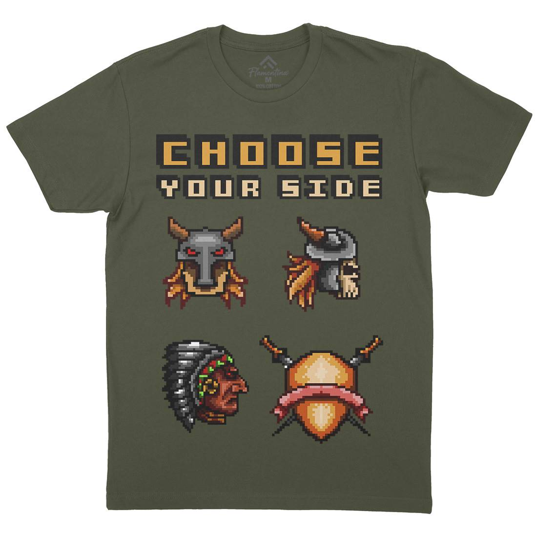 Choose Your Side Mens Crew Neck T-Shirt Geek B890