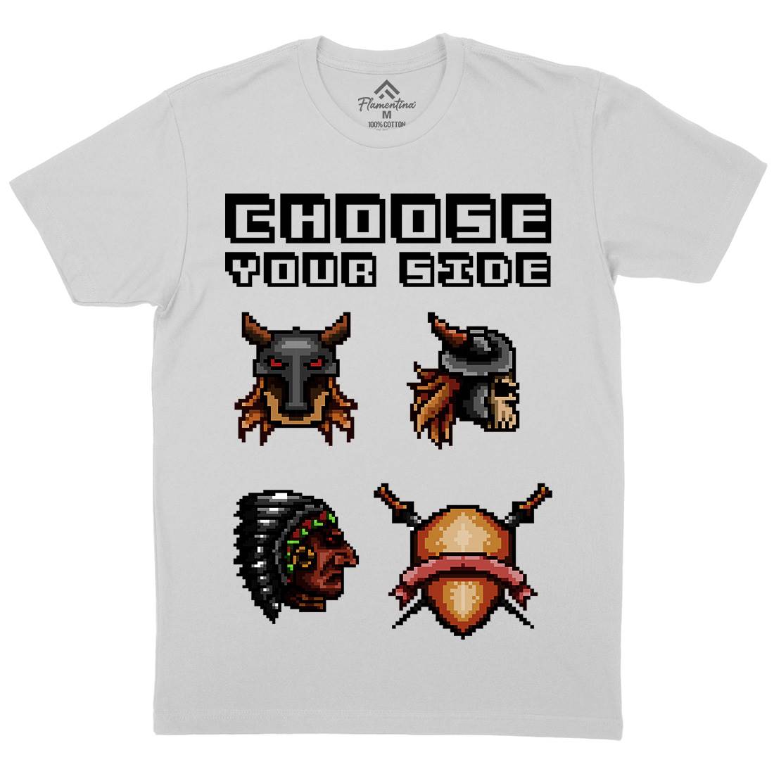 Choose Your Side Mens Crew Neck T-Shirt Geek B890