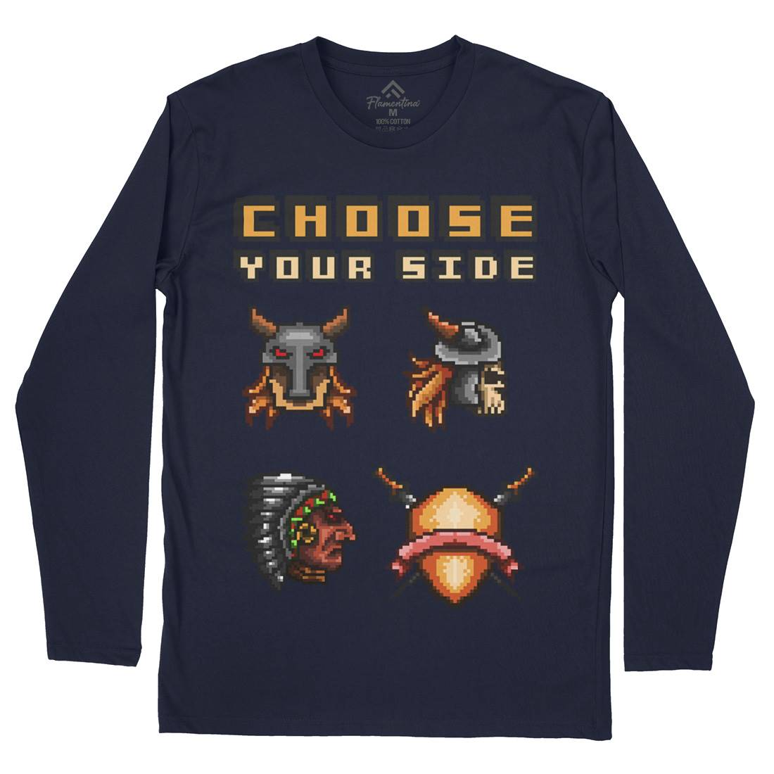 Choose Your Side Mens Long Sleeve T-Shirt Geek B890