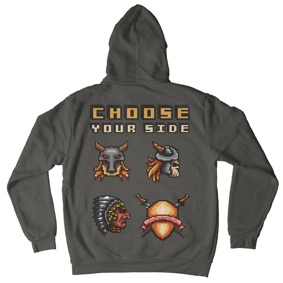 Choose Your Side Mens Hoodie With Pocket Geek B890