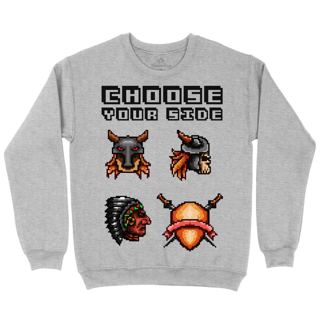 Choose Your Side Kids Crew Neck Sweatshirt Geek B890
