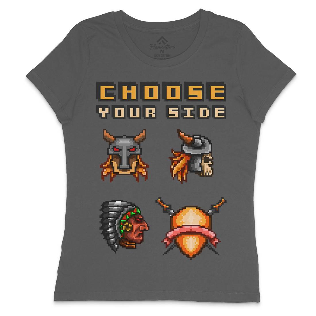 Choose Your Side Womens Crew Neck T-Shirt Geek B890