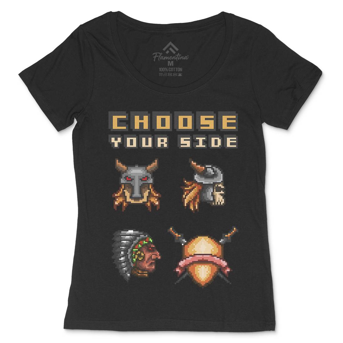 Choose Your Side Womens Scoop Neck T-Shirt Geek B890