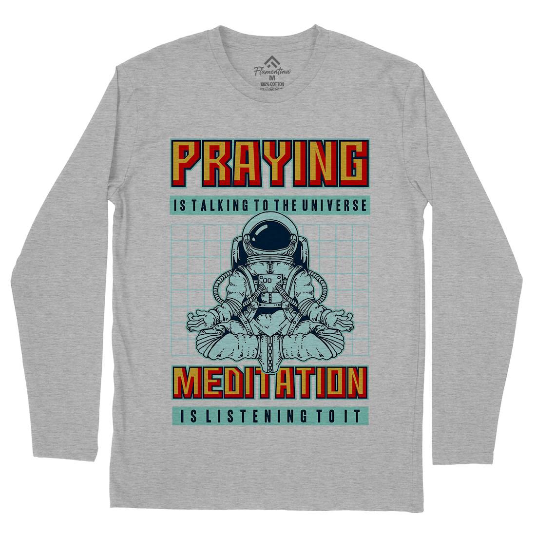Cosmos Prayer Mens Long Sleeve T-Shirt Space B891