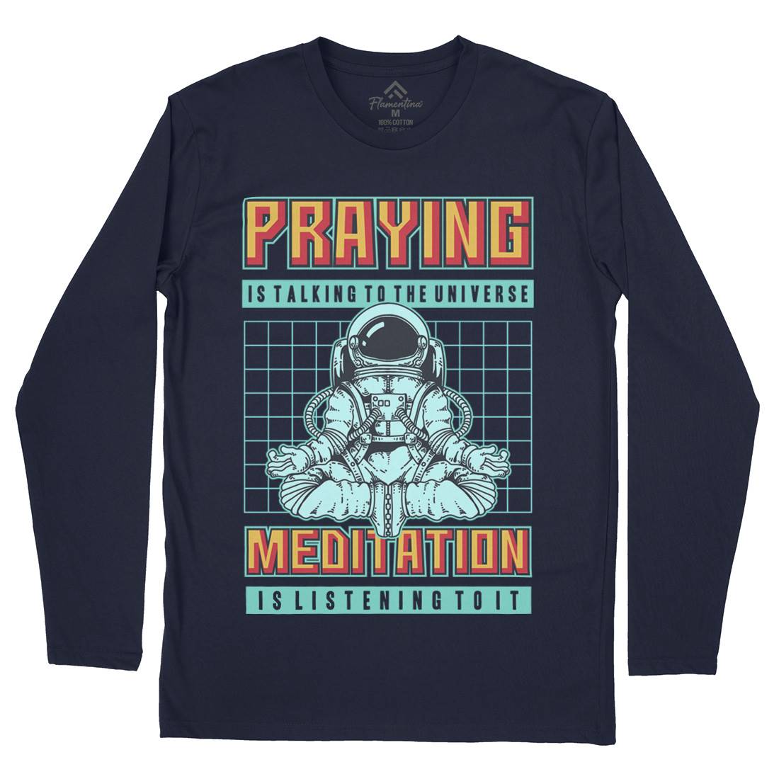 Cosmos Prayer Mens Long Sleeve T-Shirt Space B891