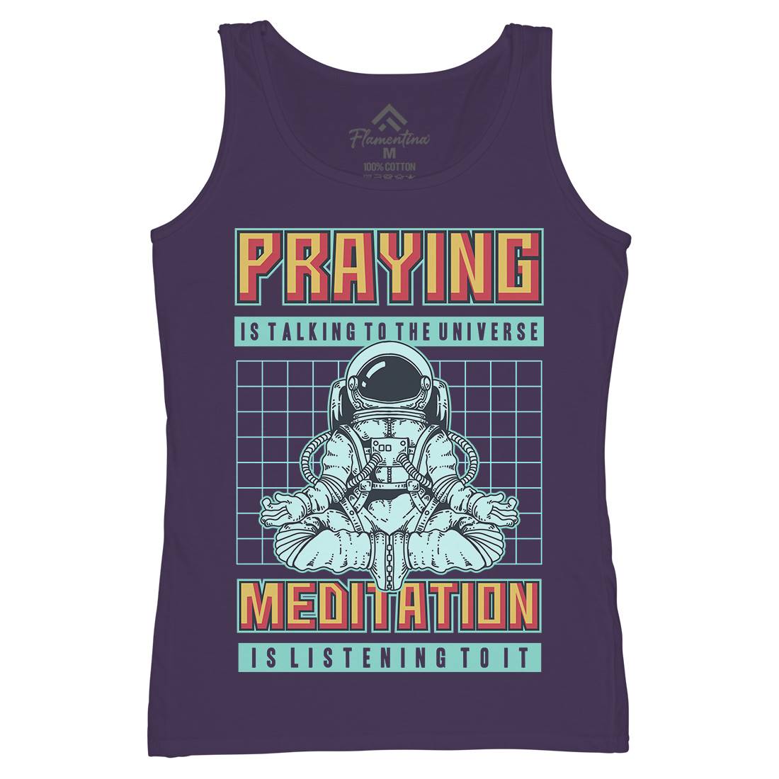Cosmos Prayer Womens Organic Tank Top Vest Space B891