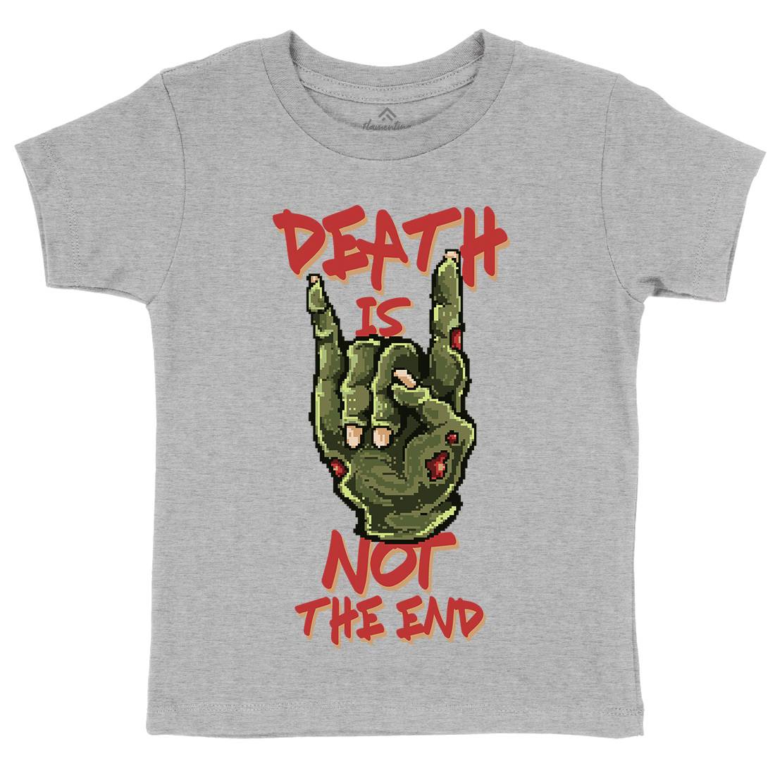 Death Is Not The End Kids Organic Crew Neck T-Shirt Horror B892