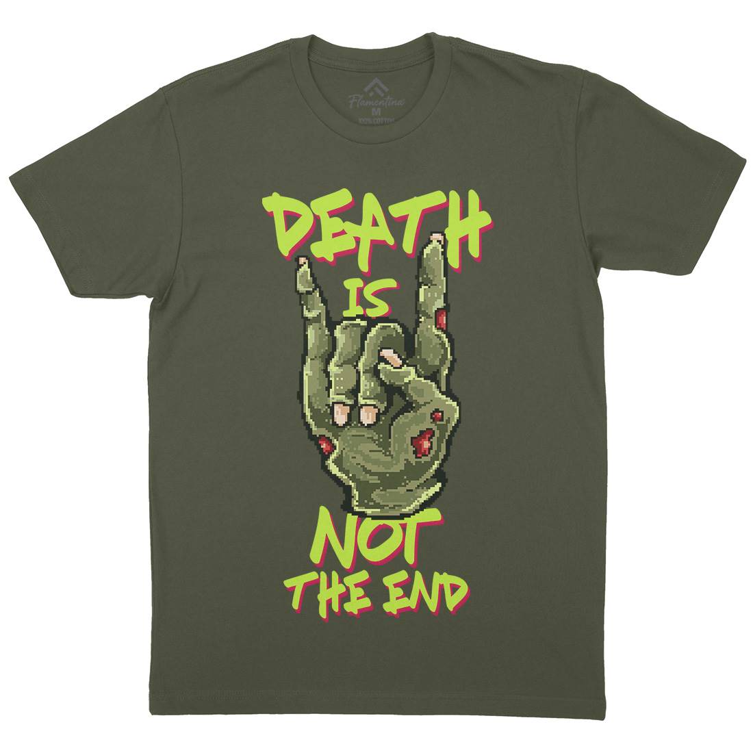 Death Is Not The End Mens Organic Crew Neck T-Shirt Horror B892