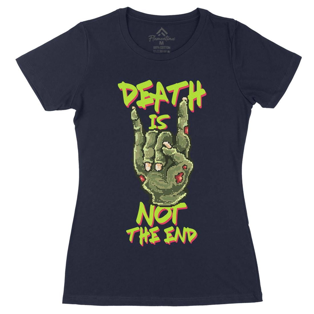 Death Is Not The End Womens Organic Crew Neck T-Shirt Horror B892