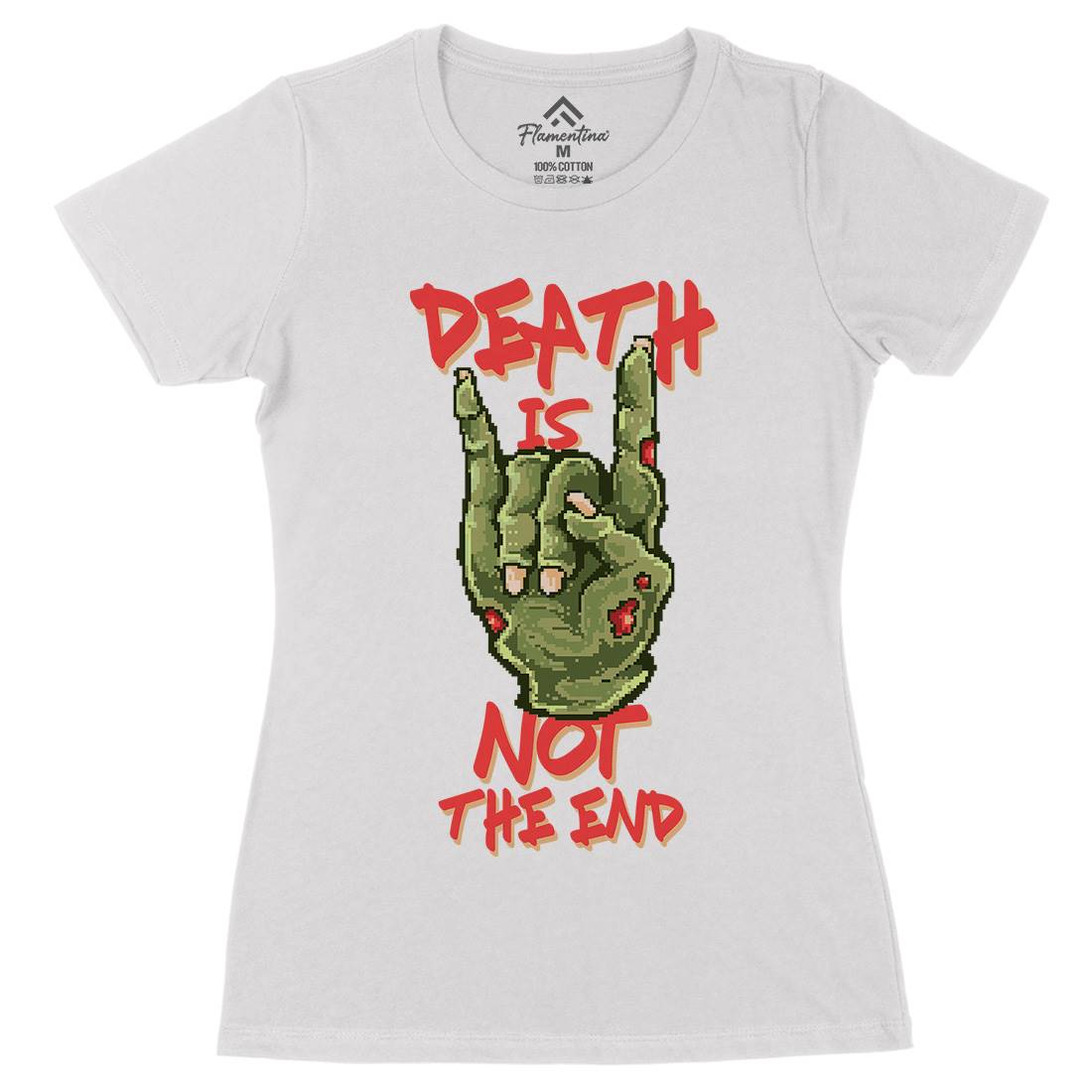 Death Is Not The End Womens Organic Crew Neck T-Shirt Horror B892