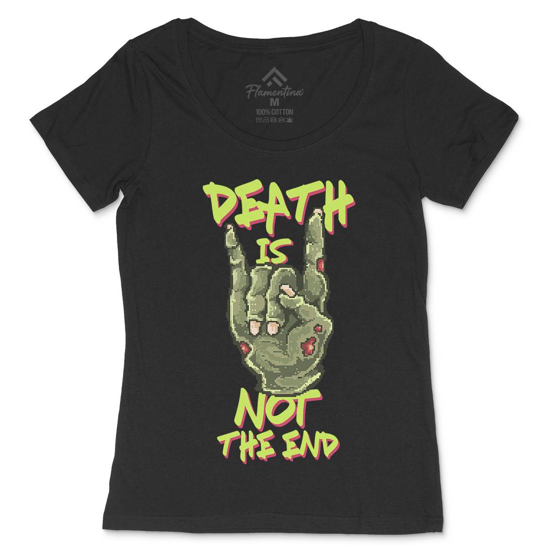 Death Is Not The End Womens Scoop Neck T-Shirt Horror B892