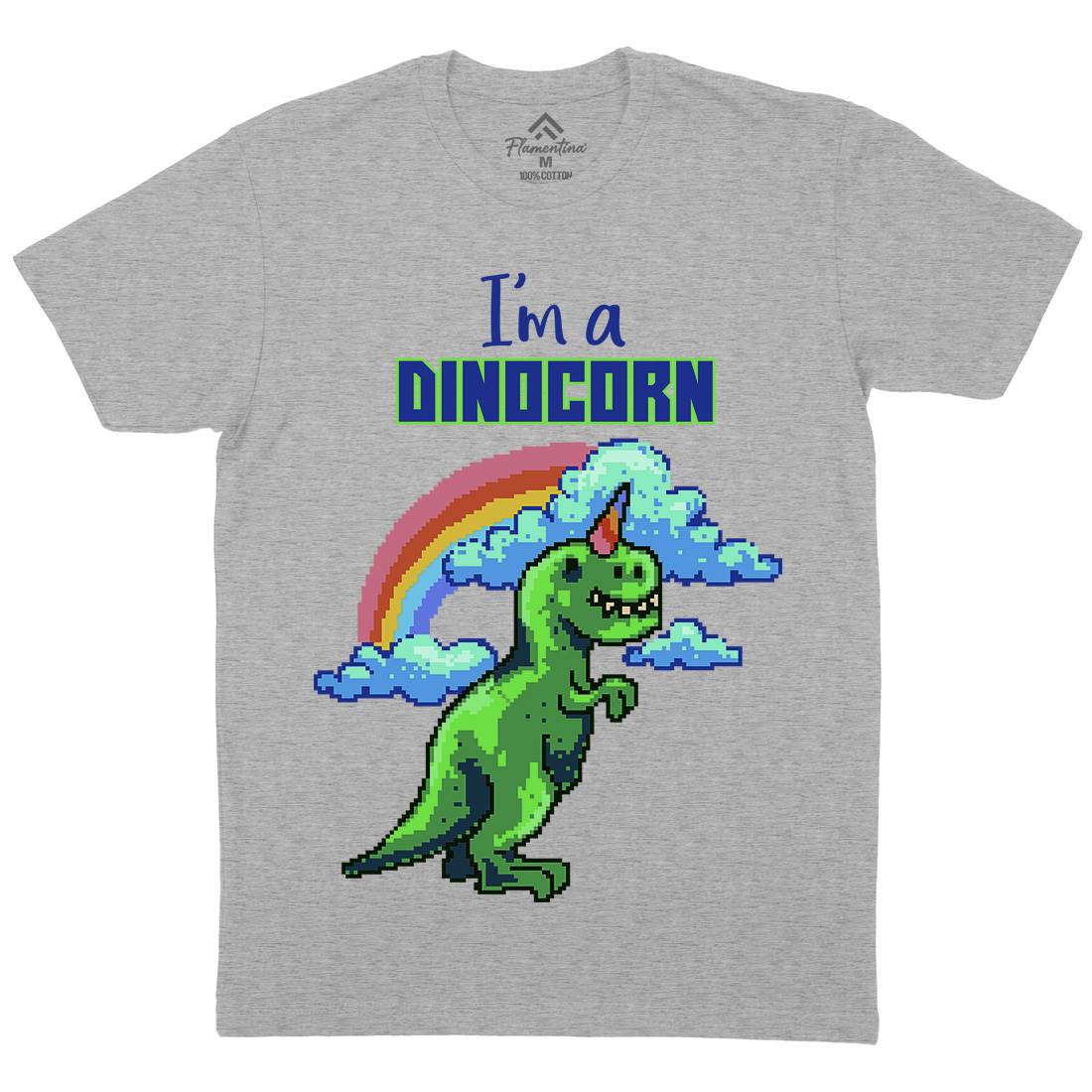 Dinocorn Mens Organic Crew Neck T-Shirt Animals B893