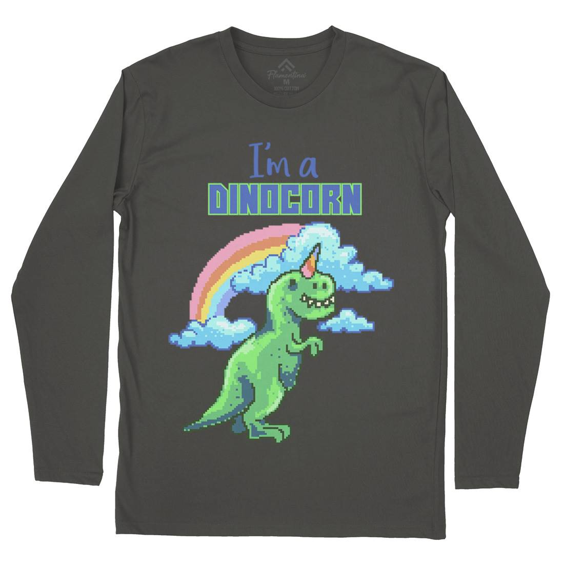 Dinocorn Mens Long Sleeve T-Shirt Animals B893
