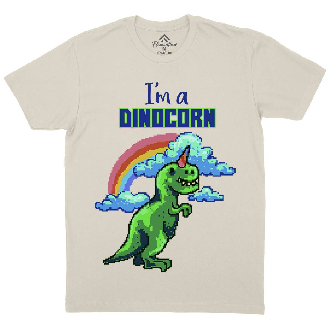 Dinocorn Mens Organic Crew Neck T-Shirt Animals B893