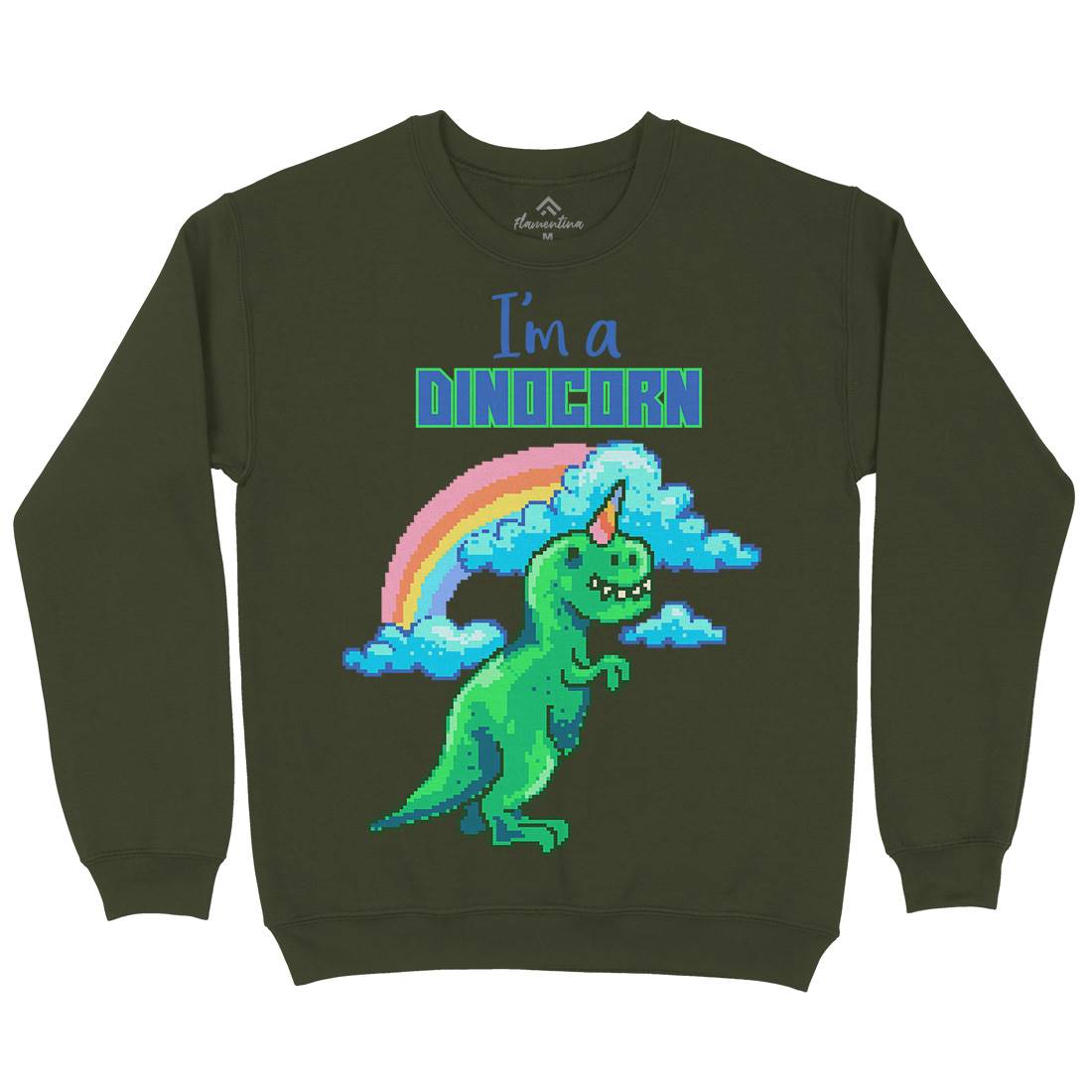 Dinocorn Mens Crew Neck Sweatshirt Animals B893