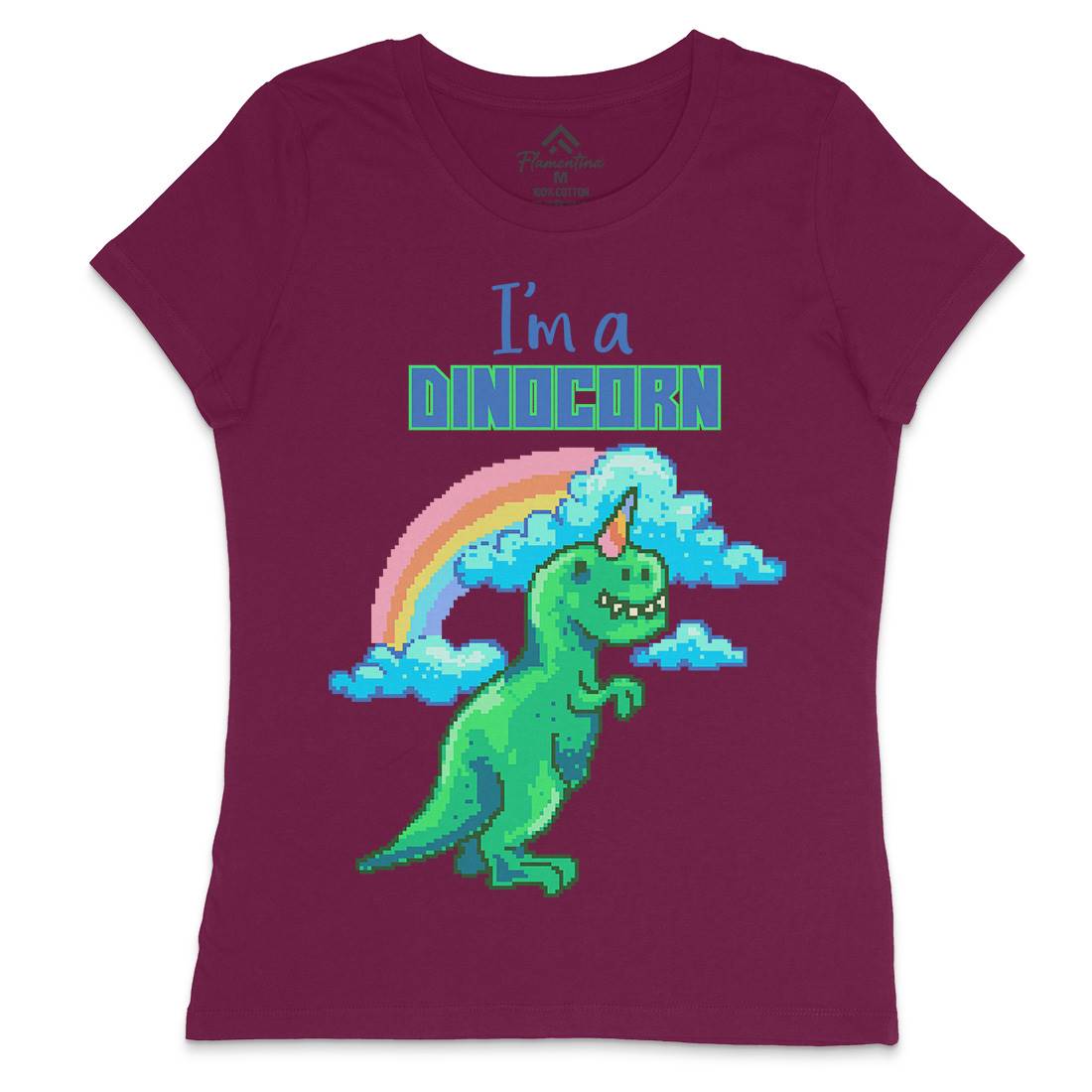 Dinocorn Womens Crew Neck T-Shirt Animals B893