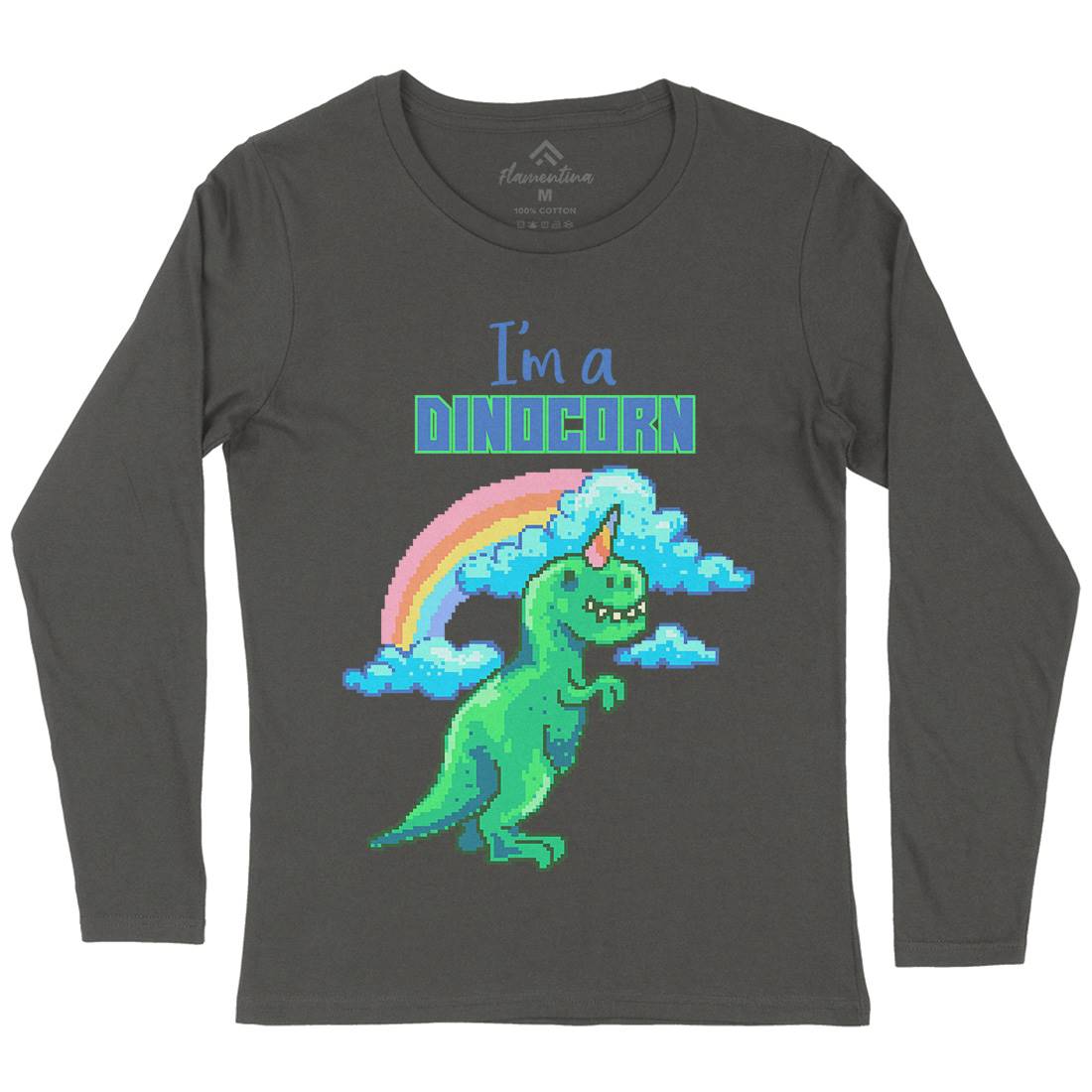 Dinocorn Womens Long Sleeve T-Shirt Animals B893