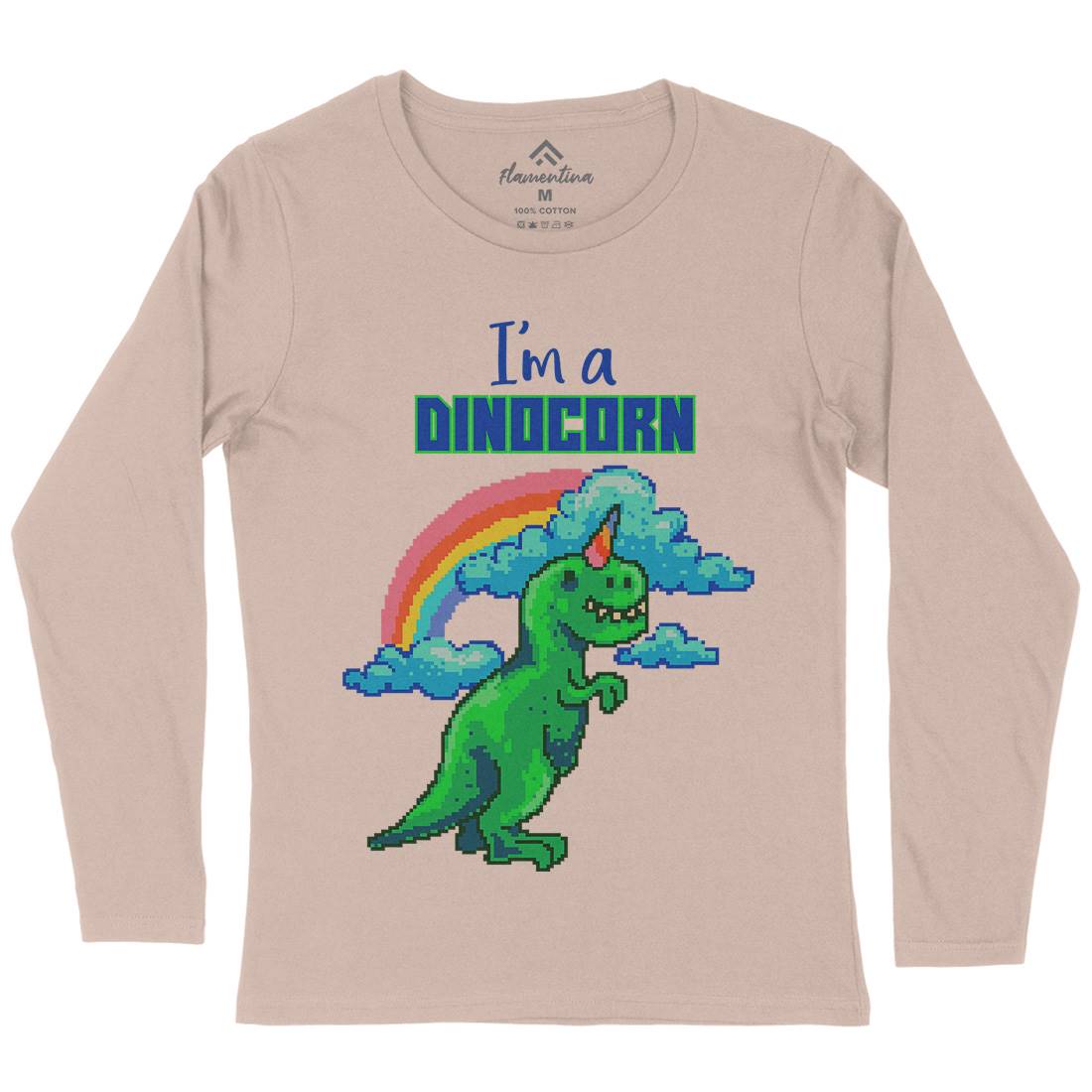 Dinocorn Womens Long Sleeve T-Shirt Animals B893