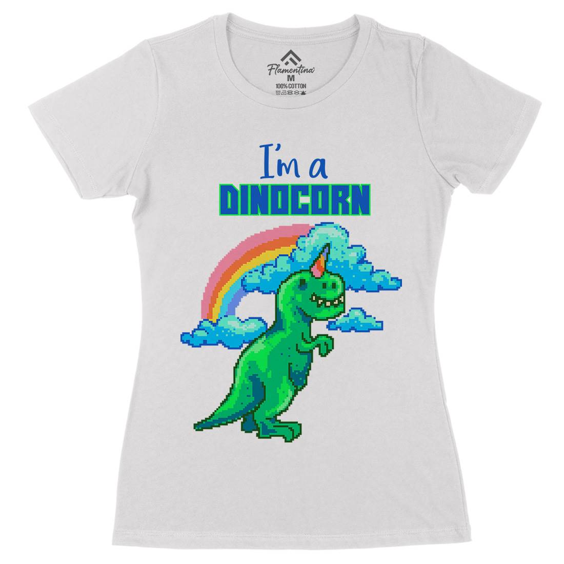 Dinocorn Womens Organic Crew Neck T-Shirt Animals B893
