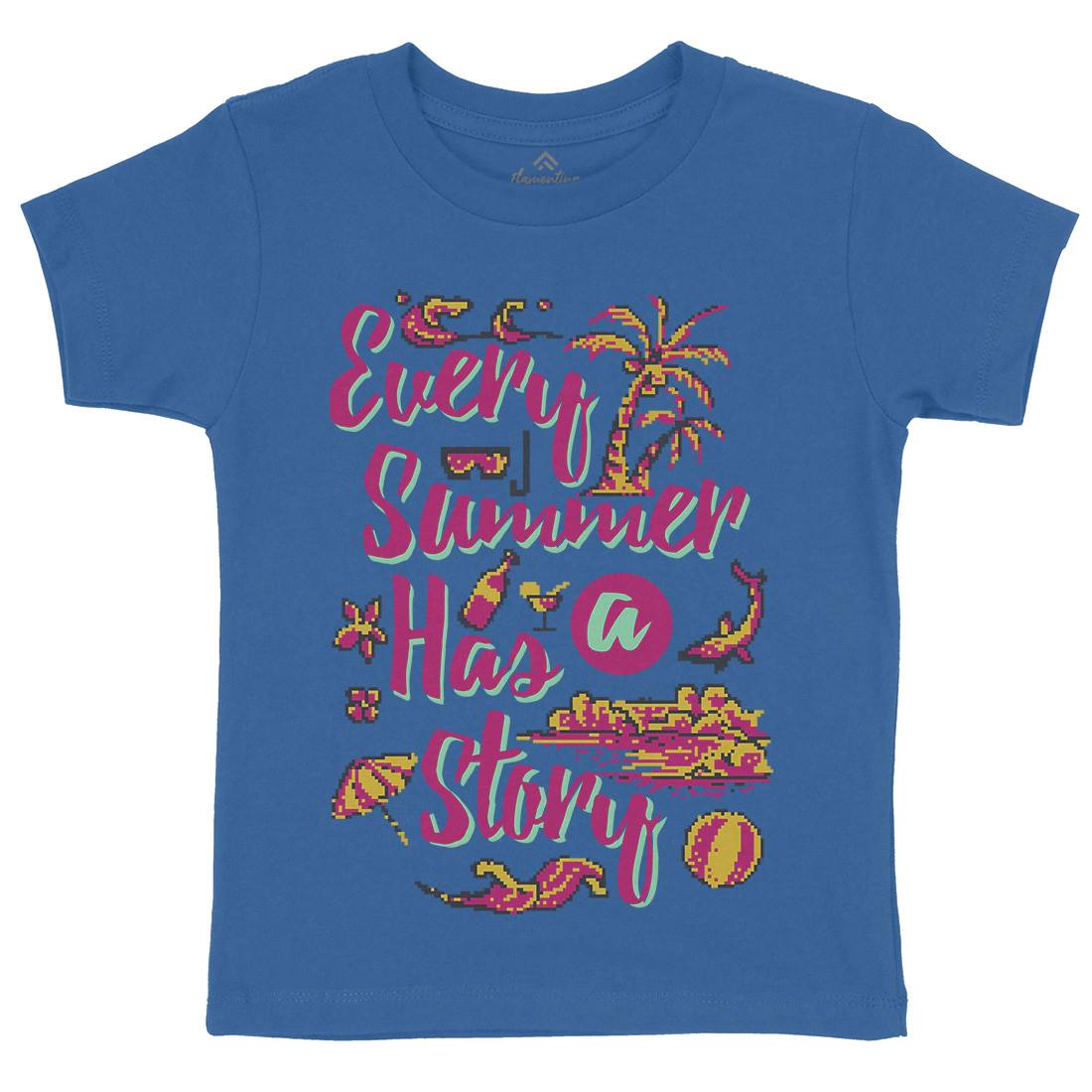 Every Summer Has A Story Kids Crew Neck T-Shirt Nature B896