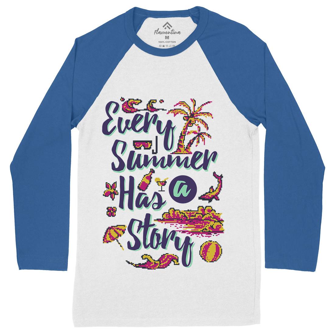 Every Summer Has A Story Mens Long Sleeve Baseball T-Shirt Nature B896