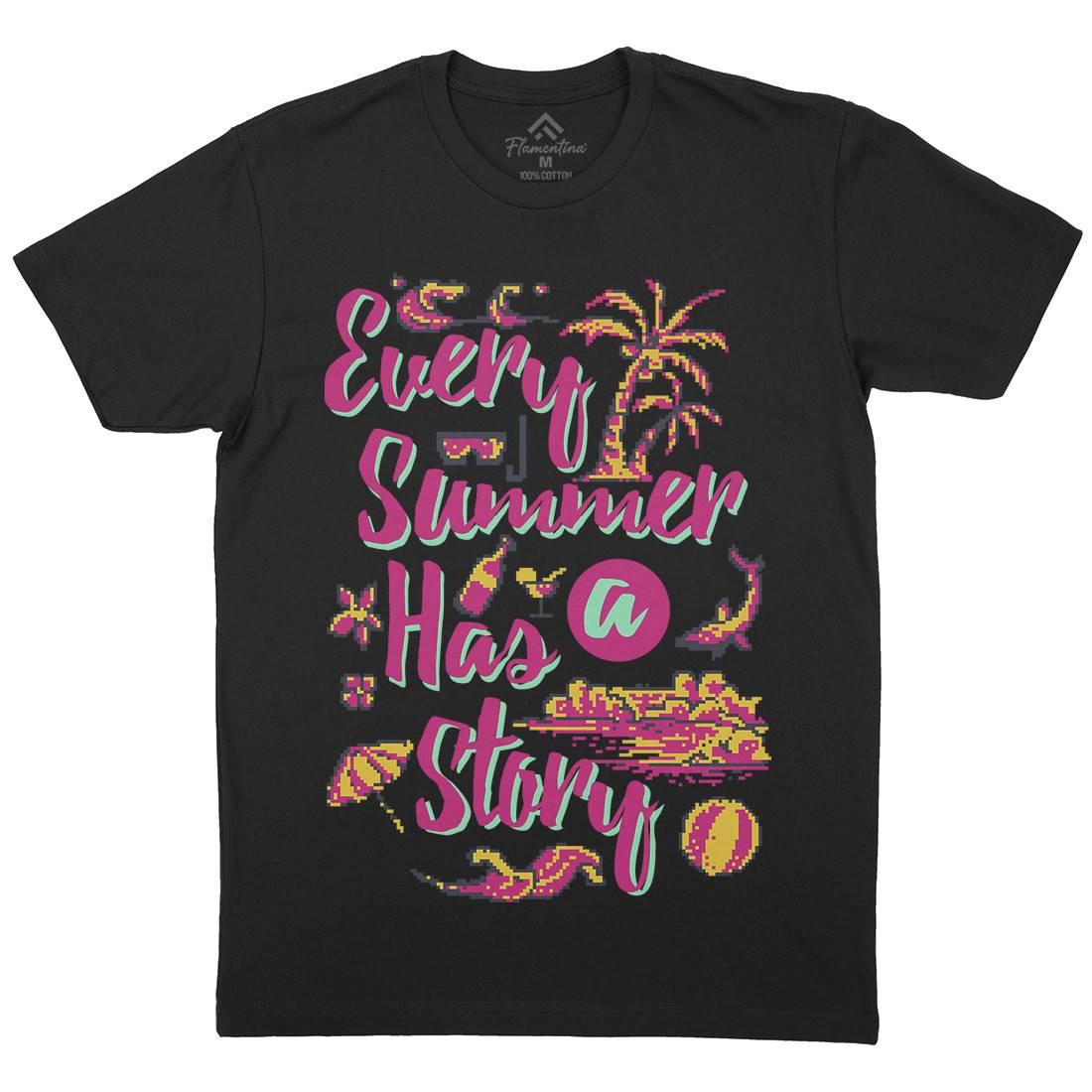 Every Summer Has A Story Mens Organic Crew Neck T-Shirt Nature B896