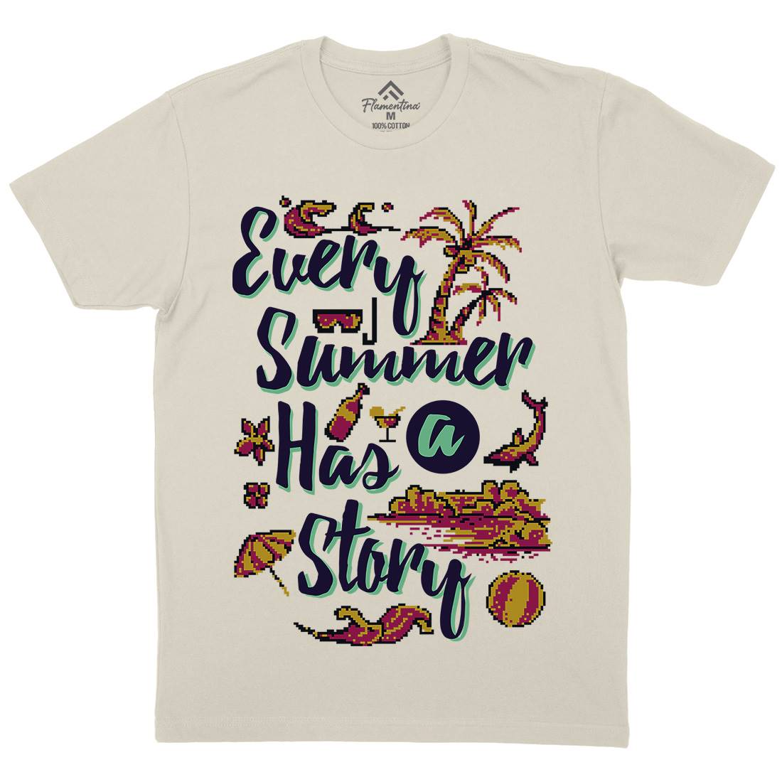 Every Summer Has A Story Mens Organic Crew Neck T-Shirt Nature B896