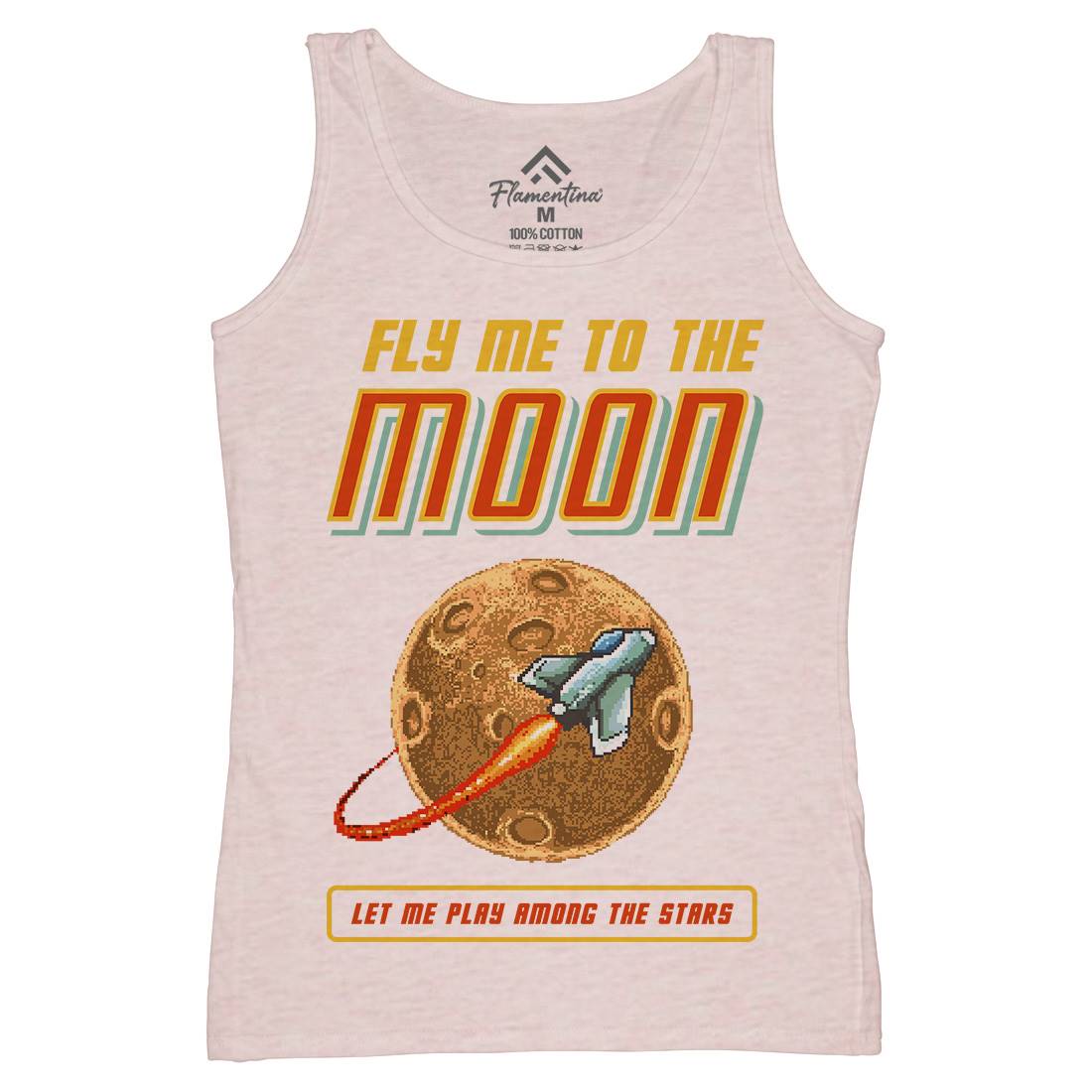 Fly Me To The Moon Womens Organic Tank Top Vest Space B897