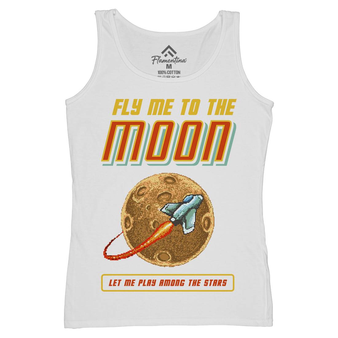 Fly Me To The Moon Womens Organic Tank Top Vest Space B897
