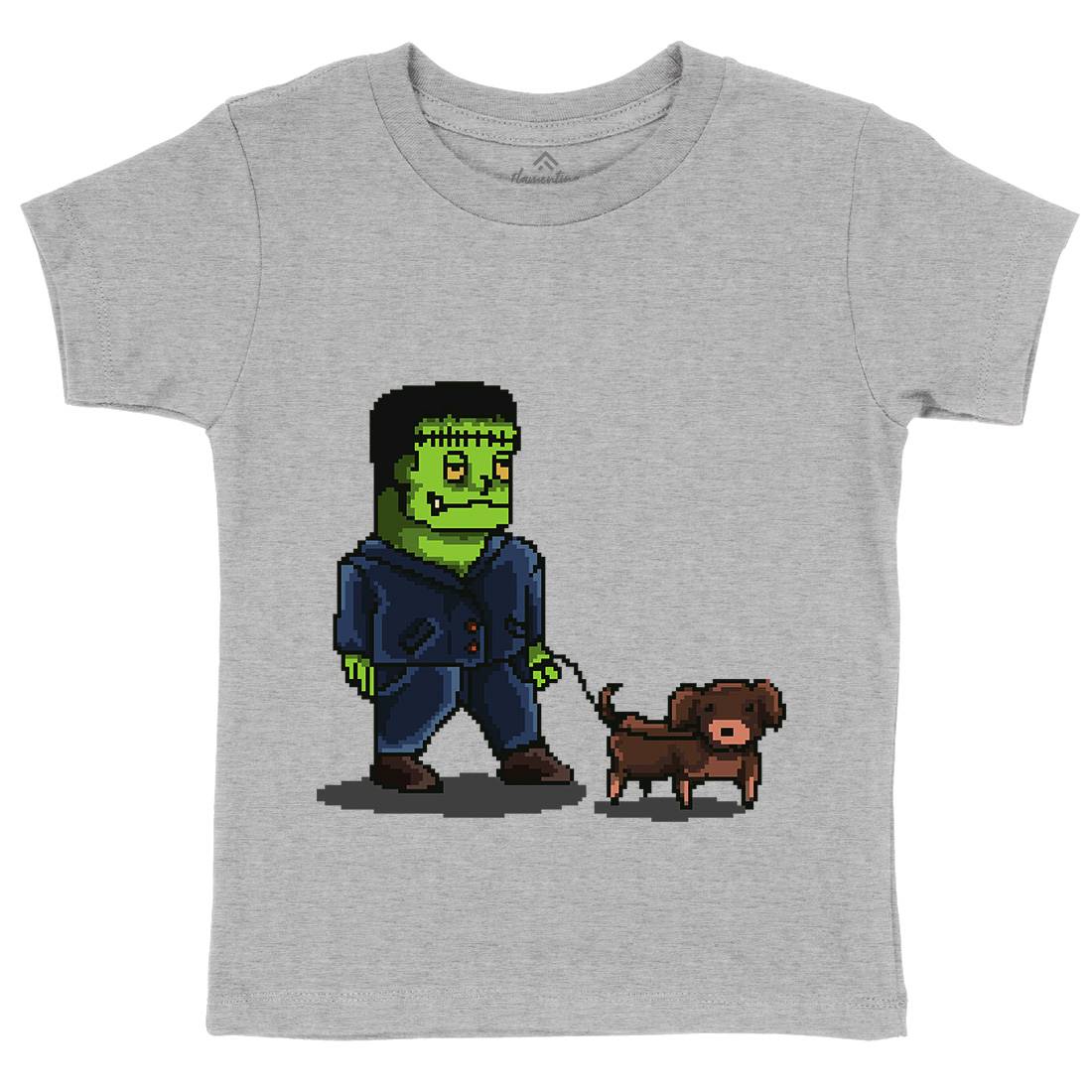 Franken Dog Kids Organic Crew Neck T-Shirt Food B898