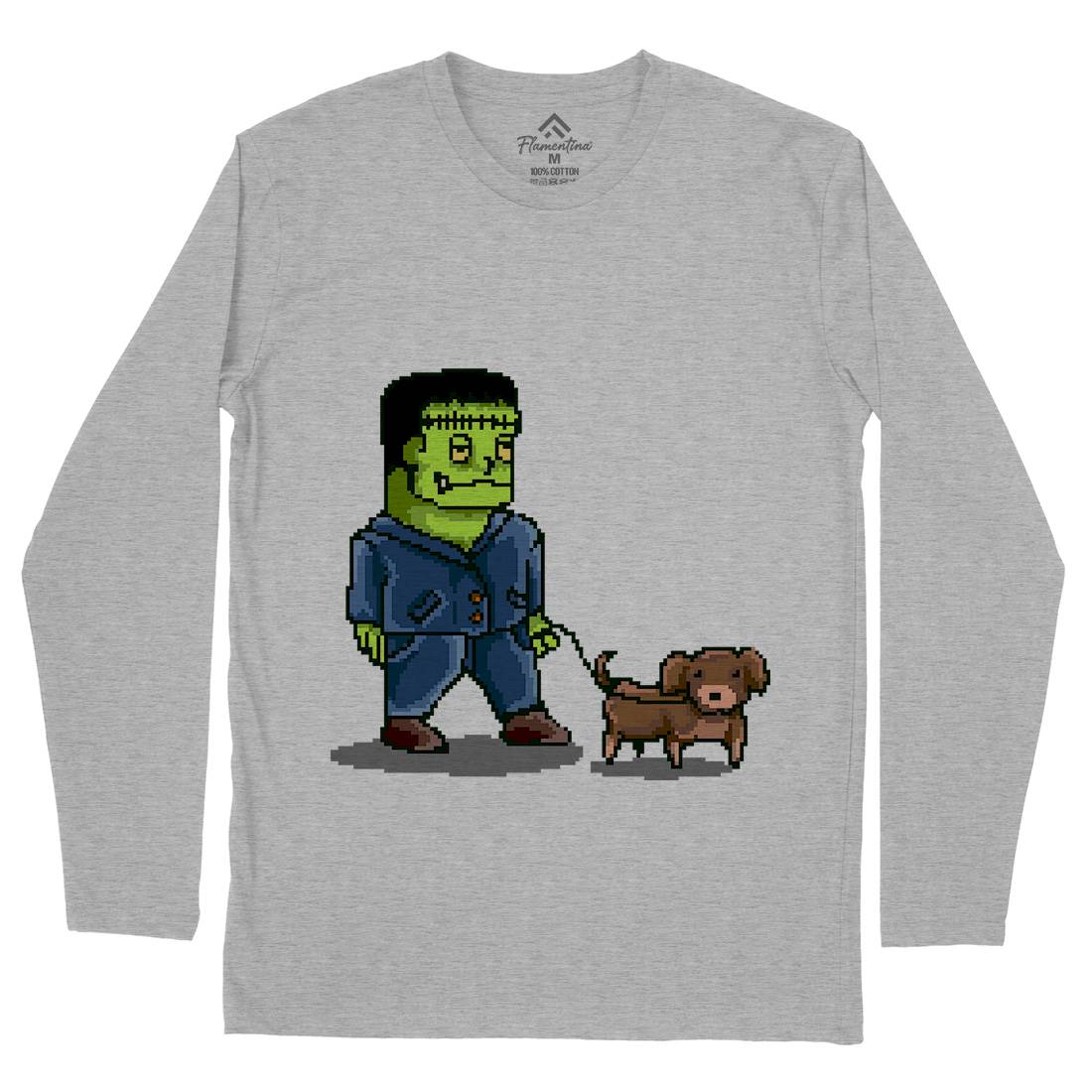 Franken Dog Mens Long Sleeve T-Shirt Food B898